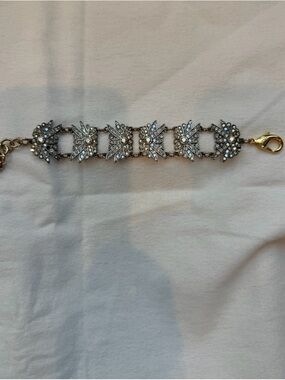 Lulu Frost Silver Crystal Floral Bracelet